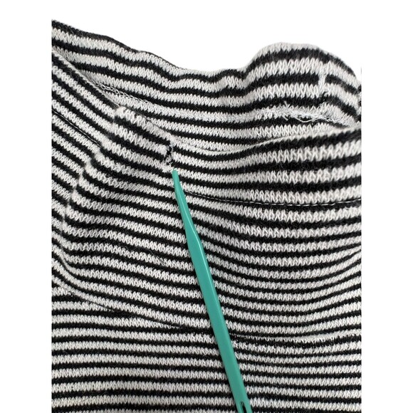 Clemson Tigers Striped Mock Neck Paw Logo Top XXL Gameday Couture Black White - Picture 5 of 11